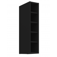 Szafka kuchenna czarna otwarta 15 cm górna CREMA 15 G-72 OTW